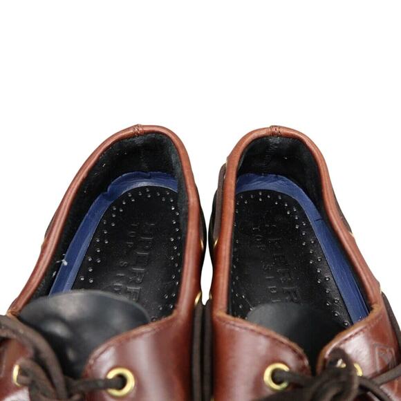 Sperry Boat Shoe Mens 8 Moc Loafer 2 Eye Leather Black Brown Classic Preppy Wide main image 9